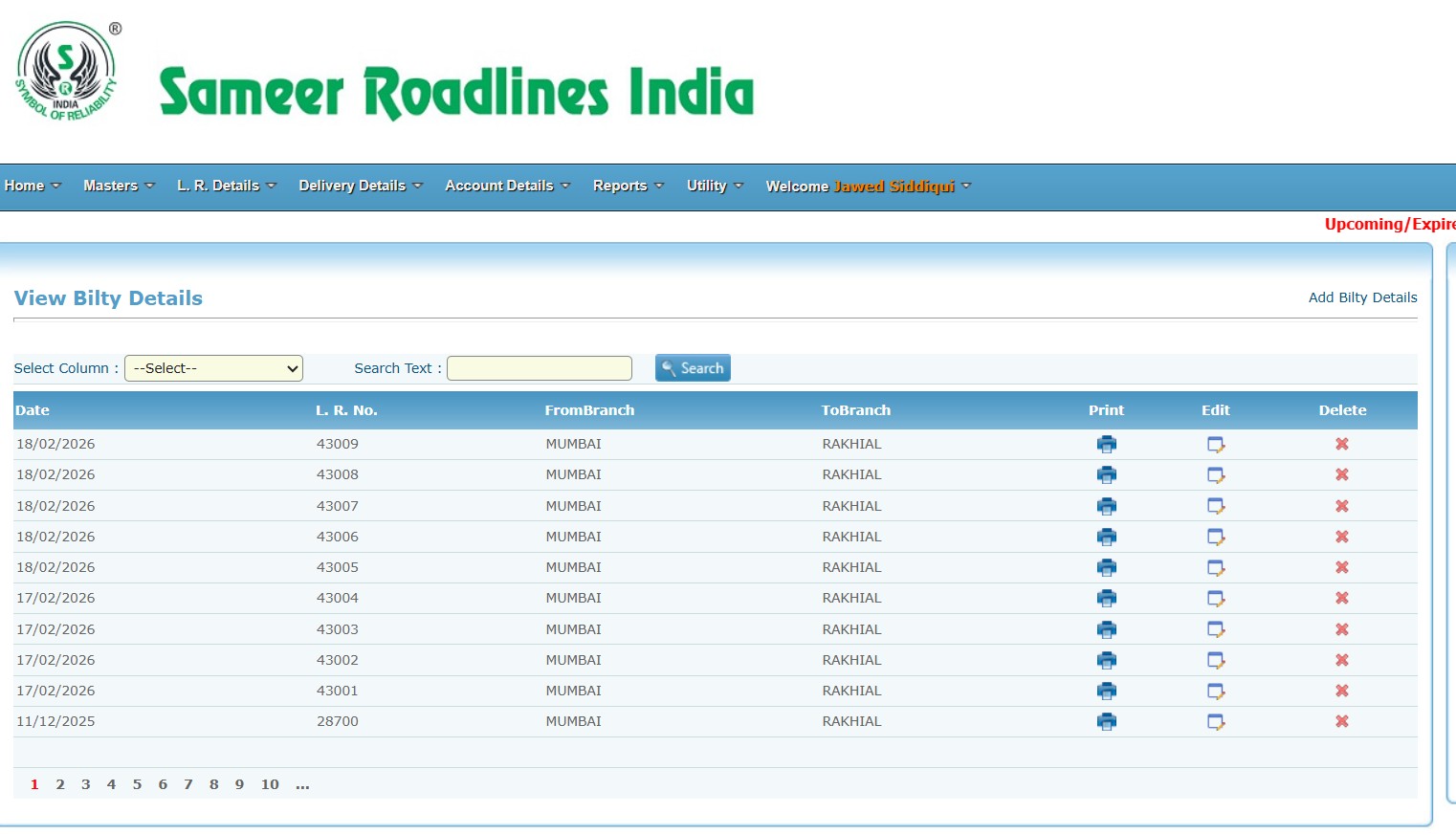 Sameer RoadLines India